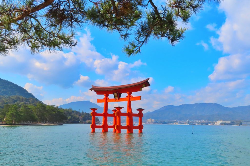 The floating torii gate at Miyajima, Hiroshima