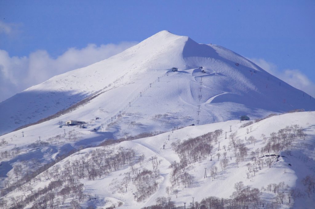 Powder snow on the slopes at Niseko, Hokkaido
